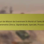 Tipuri de Misiuni de Eveniment în World of Tanks Blitz: Evenimente Zilnice, Săptămânale, Speciale, Provocări